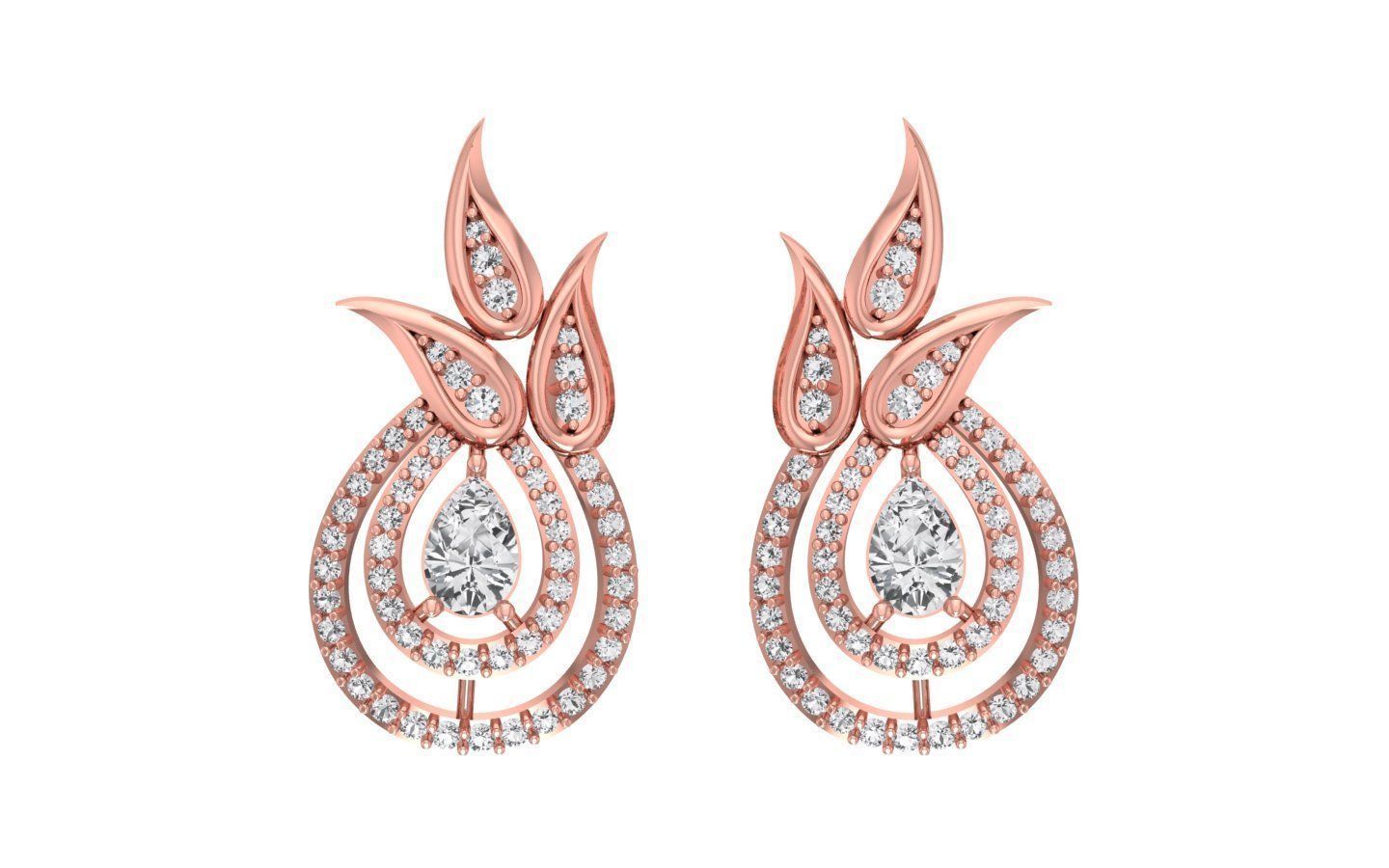 Earrings Pendant Set 3dm STL OBJ FBX Renders Details 3D print model_1