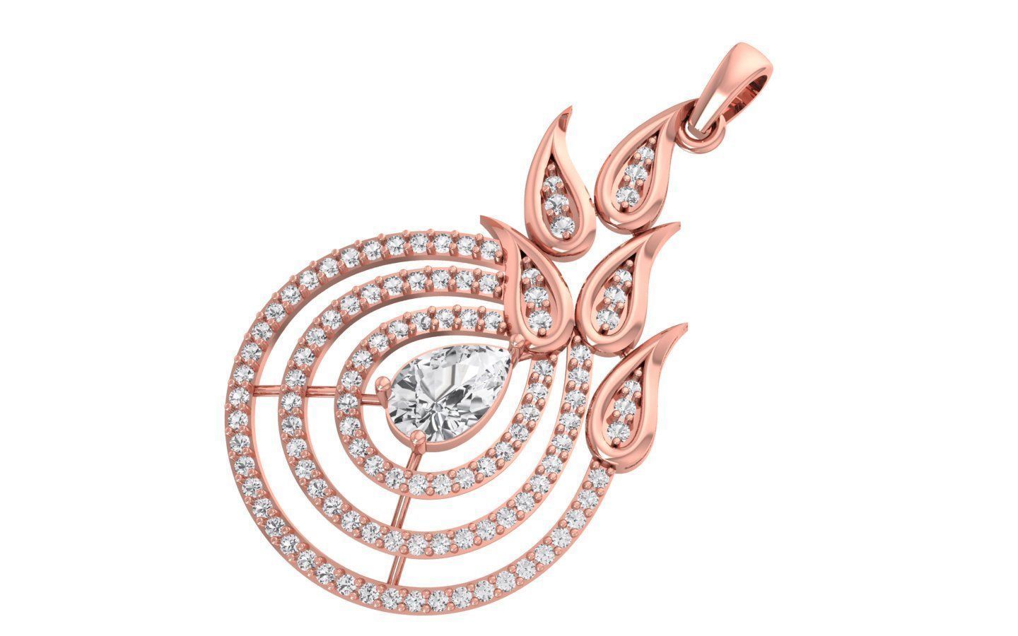 Earrings Pendant Set 3dm STL OBJ FBX Renders Details 3D print model_3