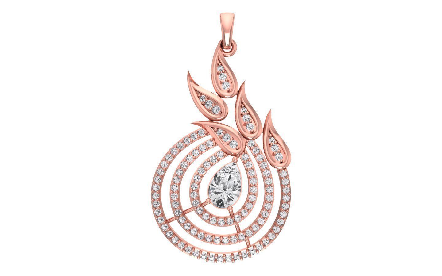 Earrings Pendant Set 3dm STL OBJ FBX Renders Details 3D print model_5