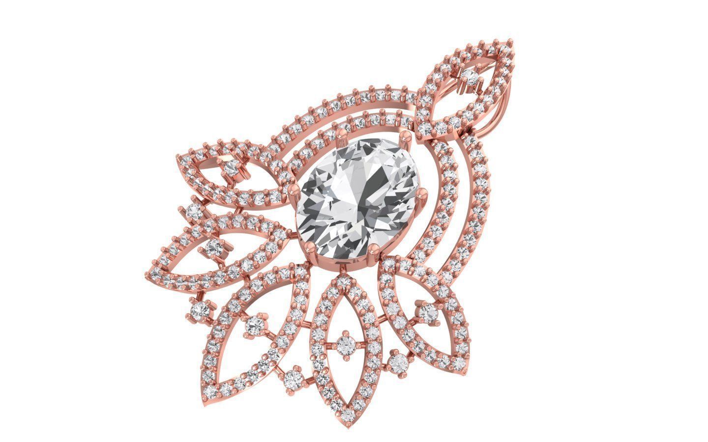 Earrings Pendant Set 3dm STL OBJ FBX Renders Details 3D print model_3