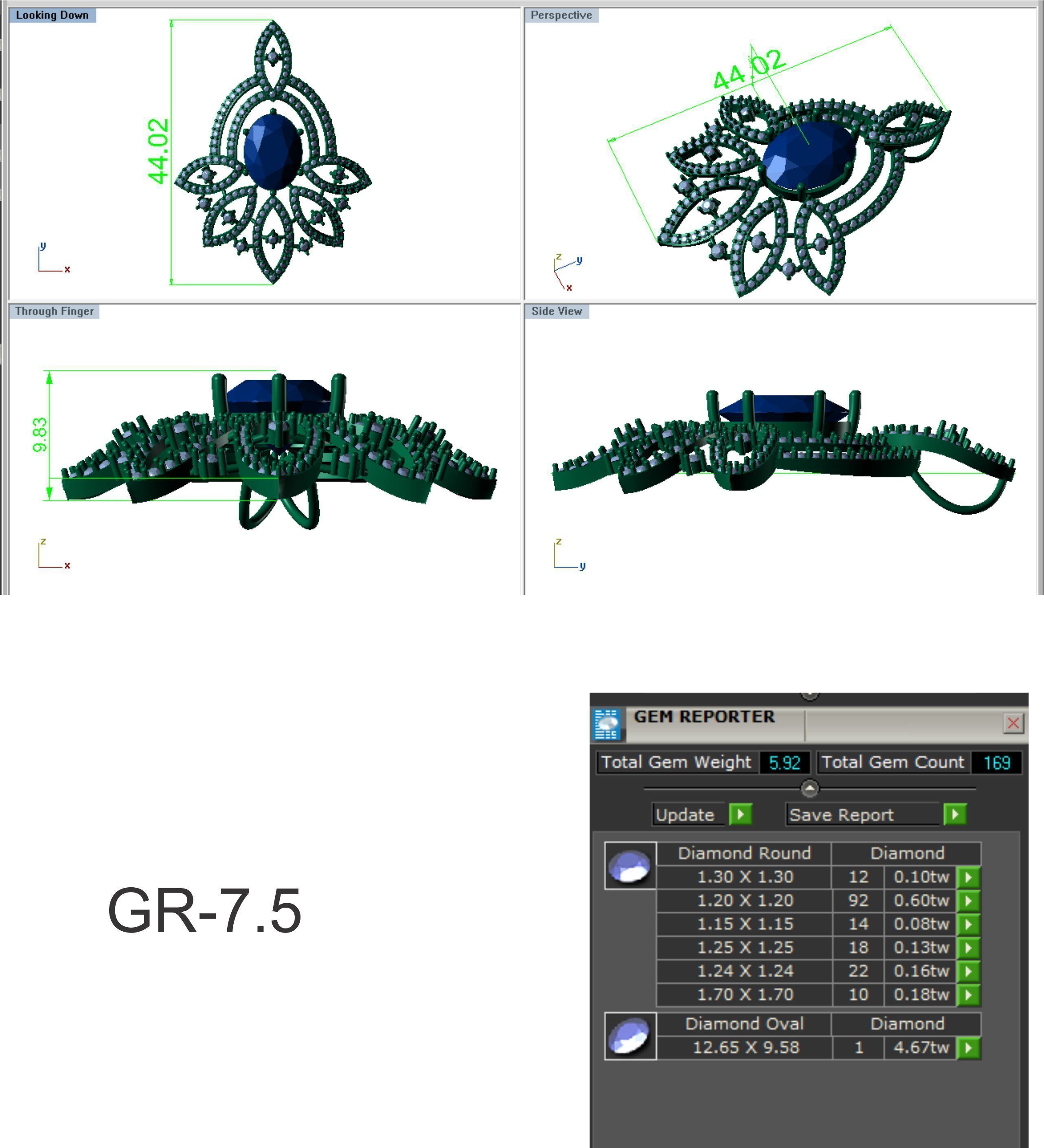 Earrings Pendant Set 3dm STL OBJ FBX Renders Details 3D print model_9