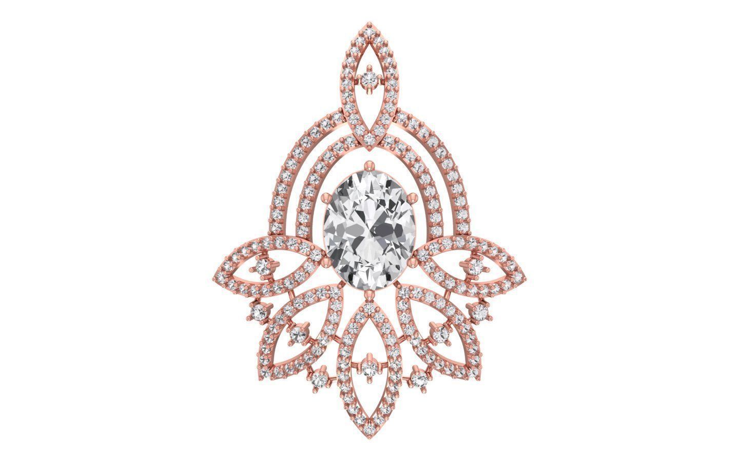 Earrings Pendant Set 3dm STL OBJ FBX Renders Details 3D print model_2