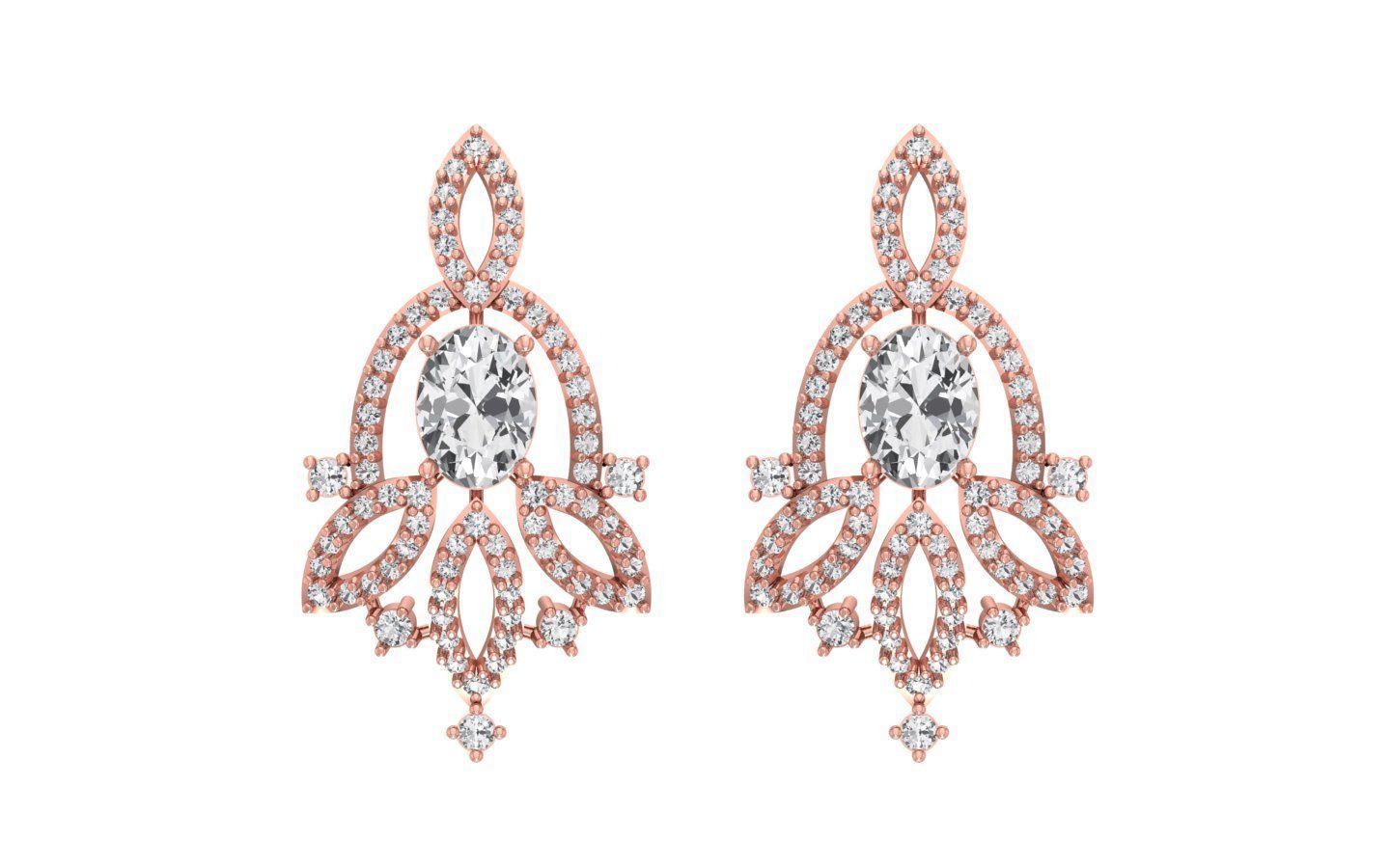 Earrings Pendant Set 3dm STL OBJ FBX Renders Details 3D print model_6