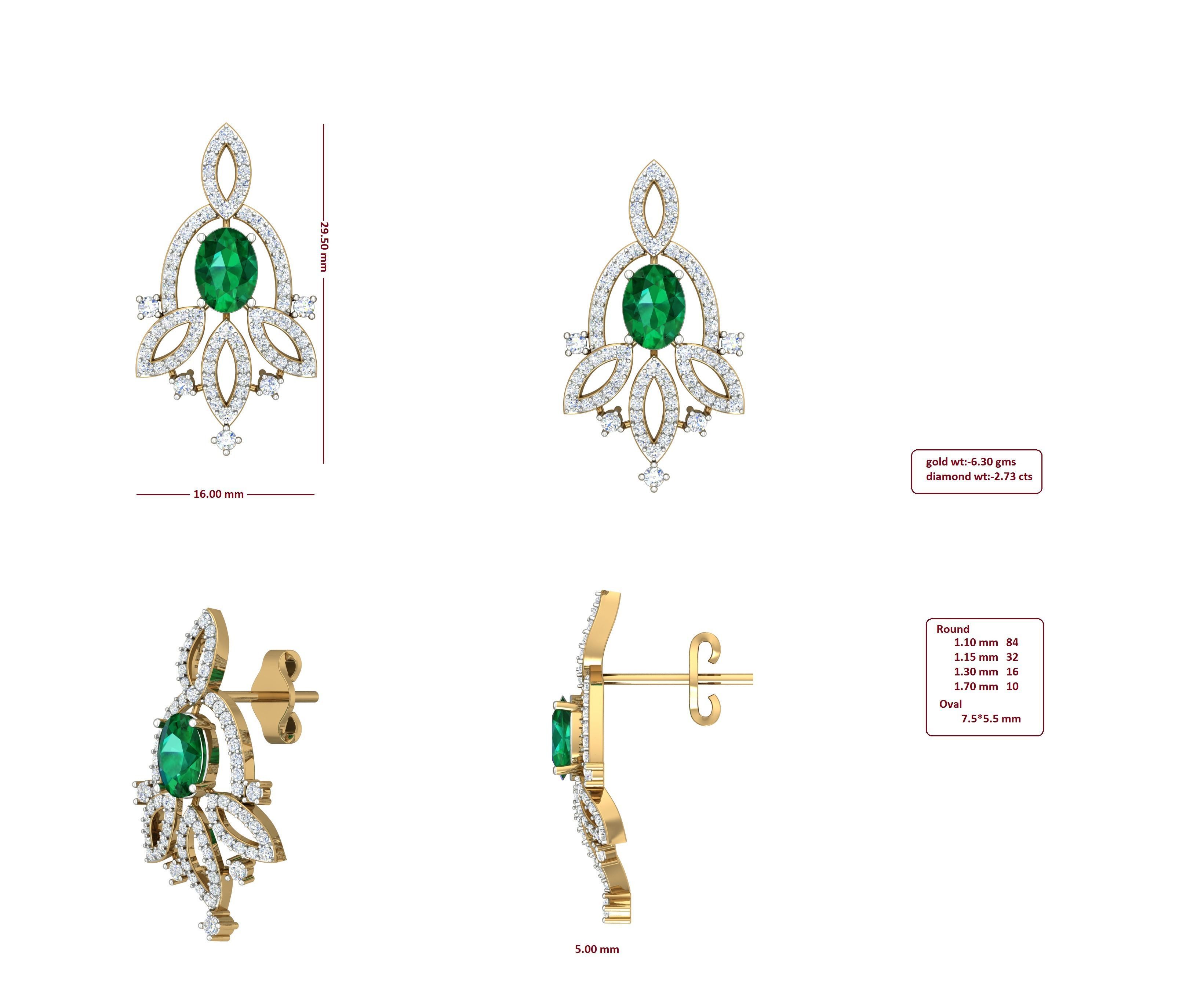 Earrings Pendant Set 3dm STL OBJ FBX Renders Details 3D print model_7
