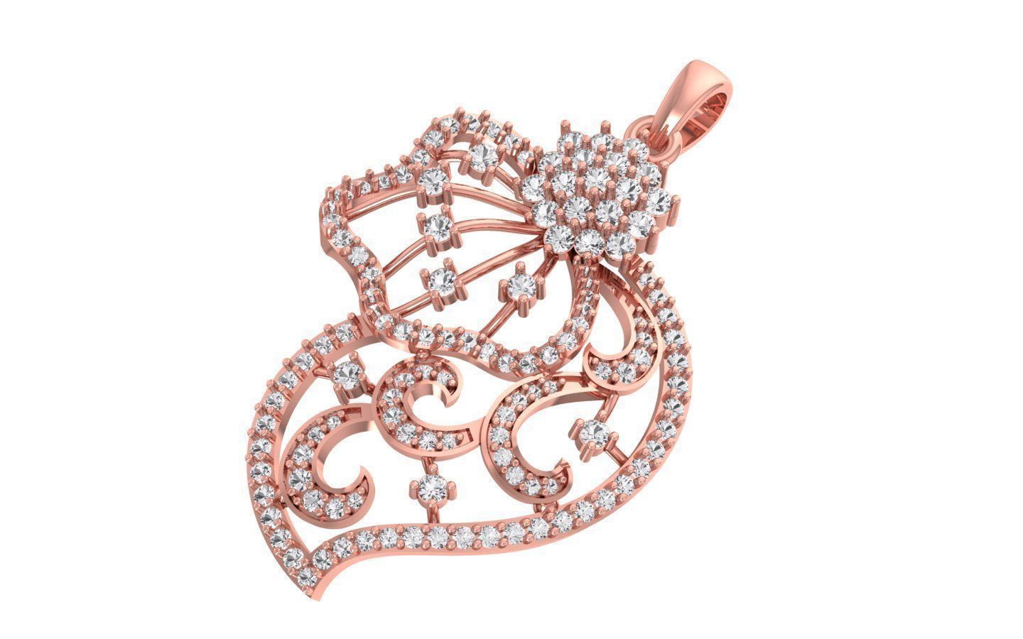 Earrings Pendant Set 3dm STL OBJ FBX Renders Details 3D print model_4