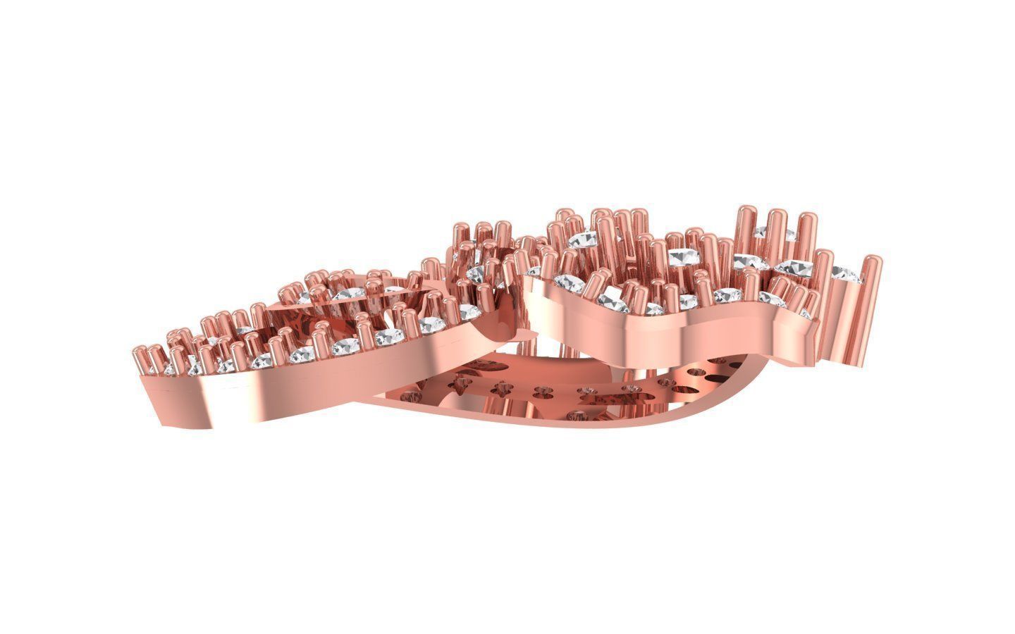 Earrings Pendant Set 3dm STL OBJ FBX Renders Details 3D print model_10