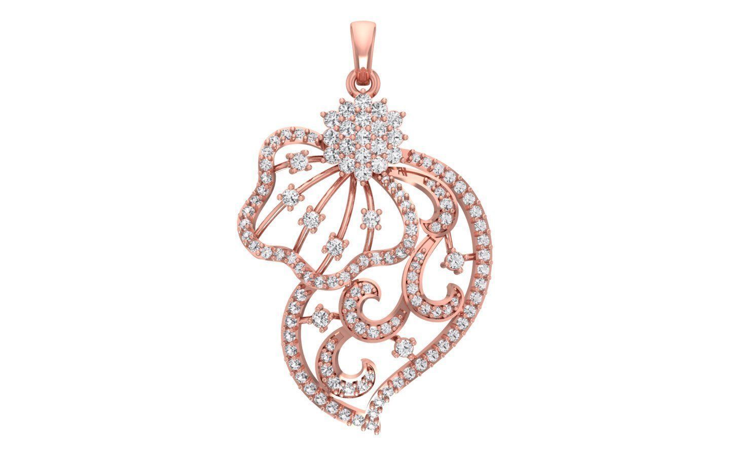 Earrings Pendant Set 3dm STL OBJ FBX Renders Details 3D print model_1