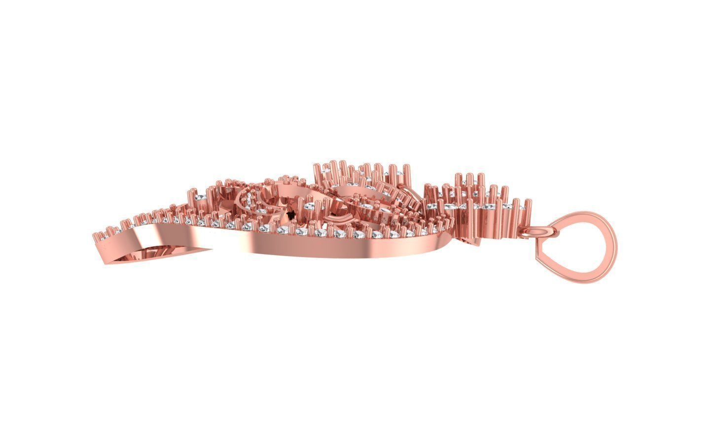 Earrings Pendant Set 3dm STL OBJ FBX Renders Details 3D print model_2