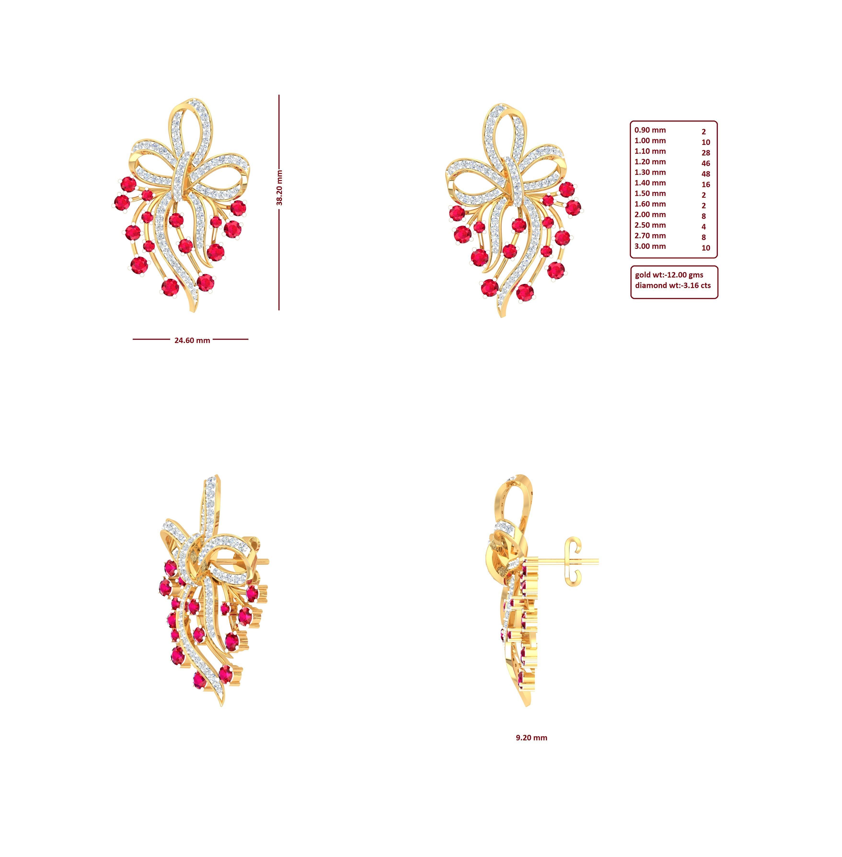 Earrings Pendant Set 3dm STL OBJ FBX Renders Details 3D print model_8