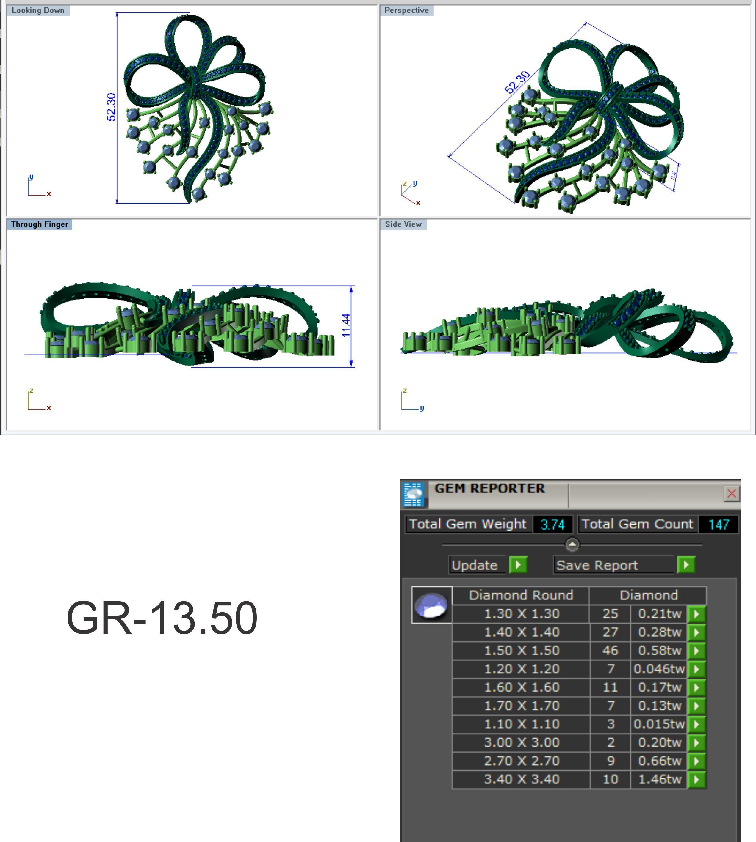 Earrings Pendant Set 3dm STL OBJ FBX Renders Details 3D print model_10
