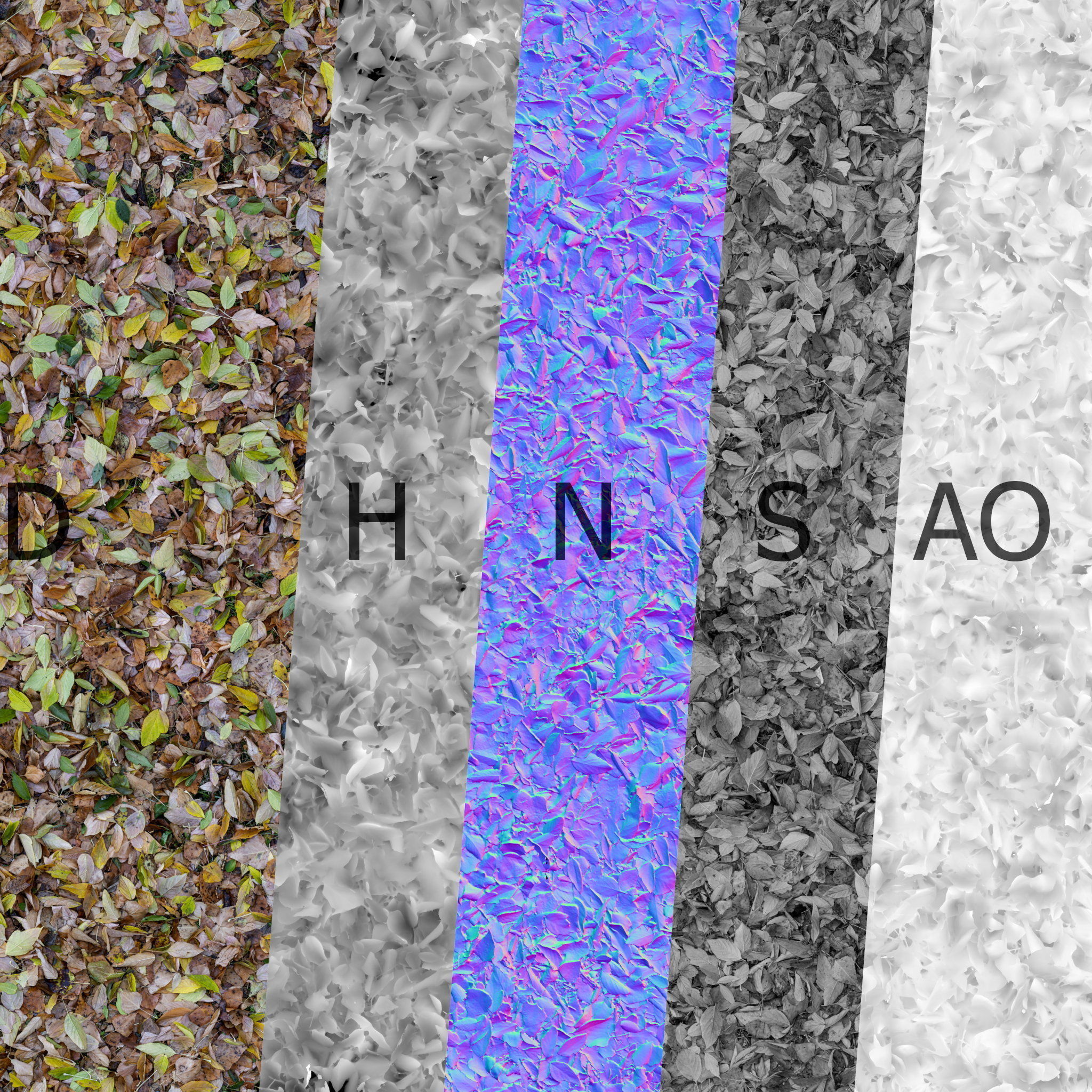 Autumn foliage material 04 3D model_9