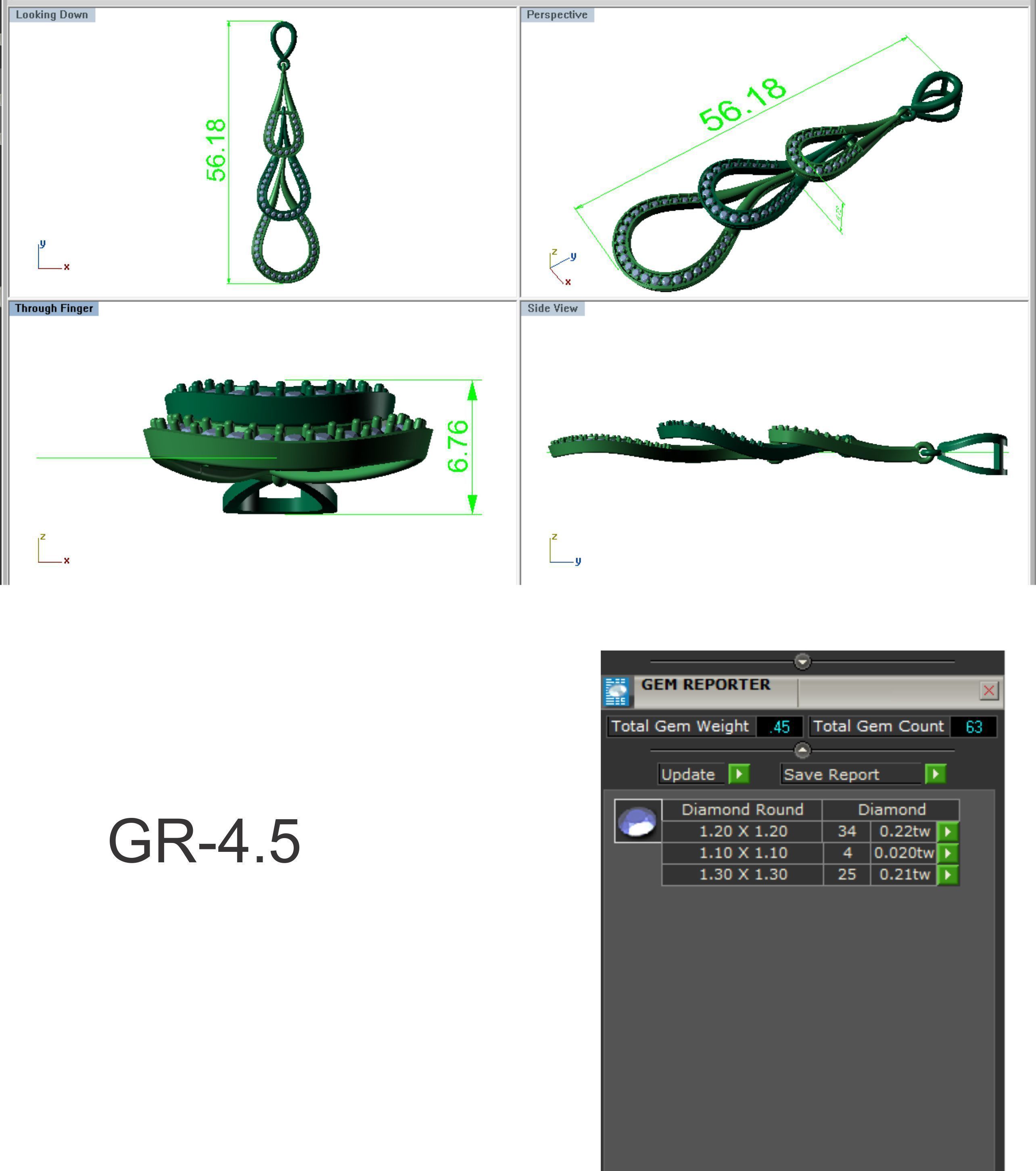 Earrings Pendant Set 3dm STL OBJ FBX Renders Details 3D print model_10