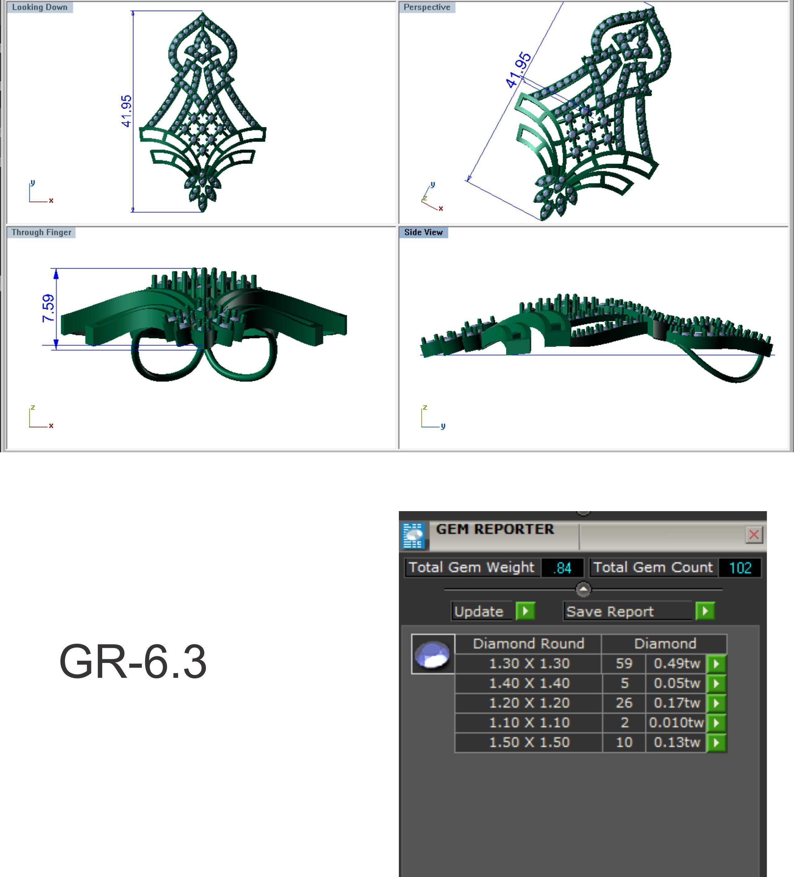 Earrings Pendant Set 3dm STL OBJ FBX Renders Details 3D print model_8