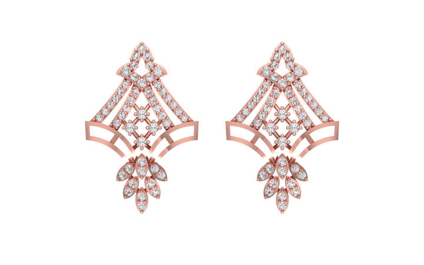 Earrings Pendant Set 3dm STL OBJ FBX Renders Details 3D print model_1