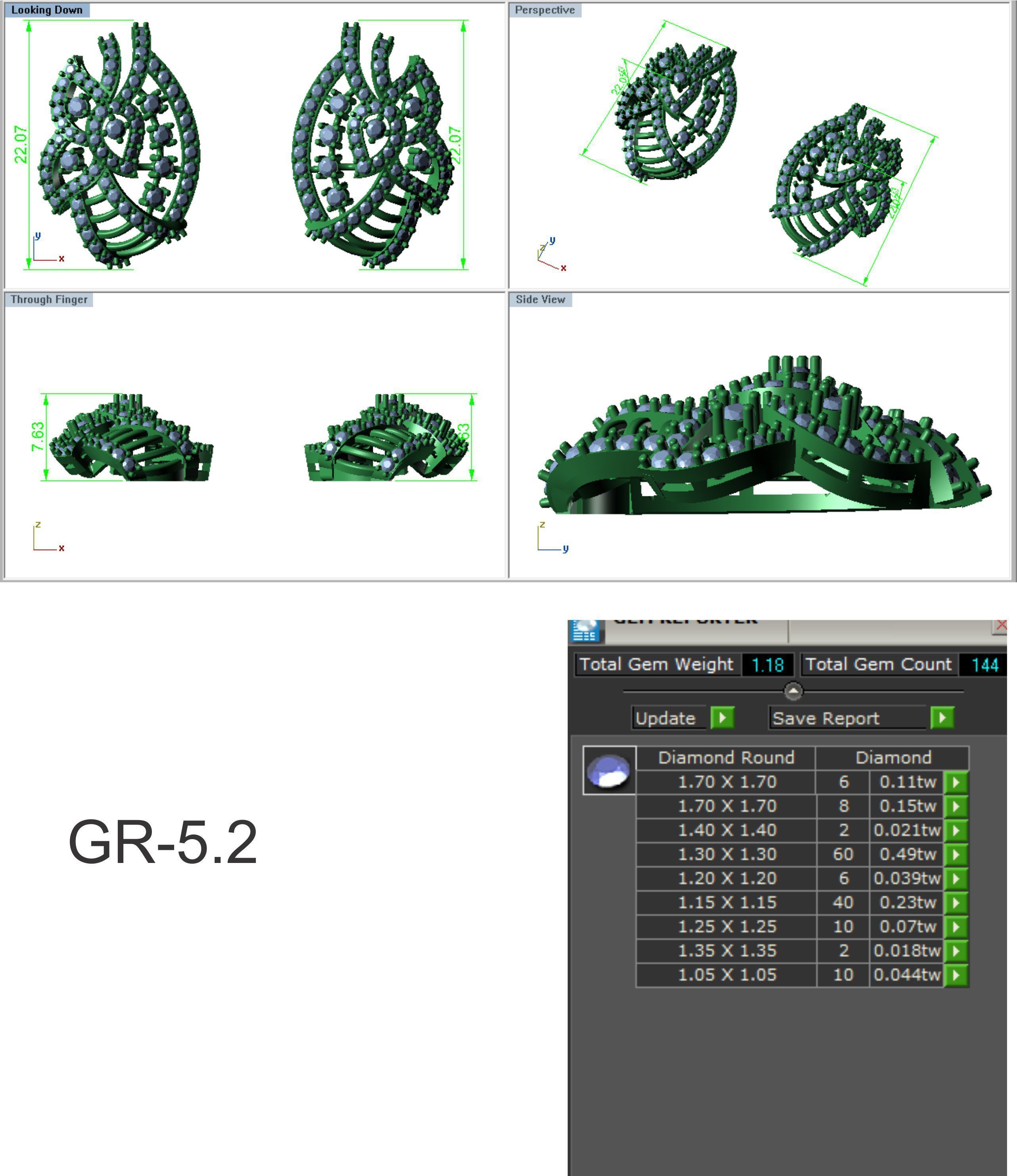 Earrings Pendant Set 3dm STL OBJ FBX Renders Details 3D print model_7