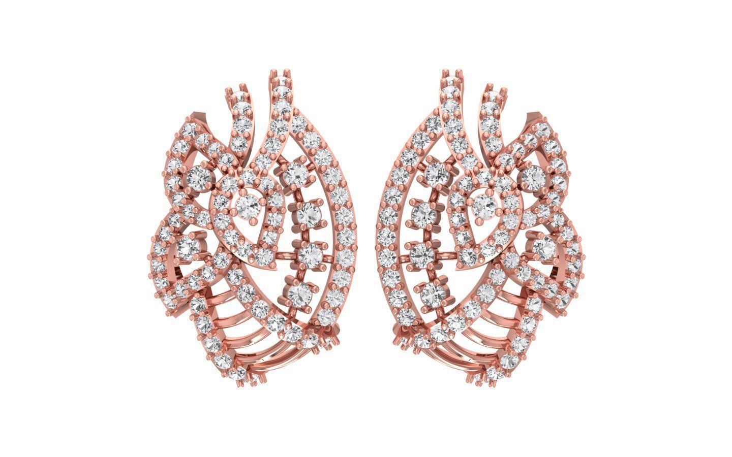 Earrings Pendant Set 3dm STL OBJ FBX Renders Details 3D print model_5