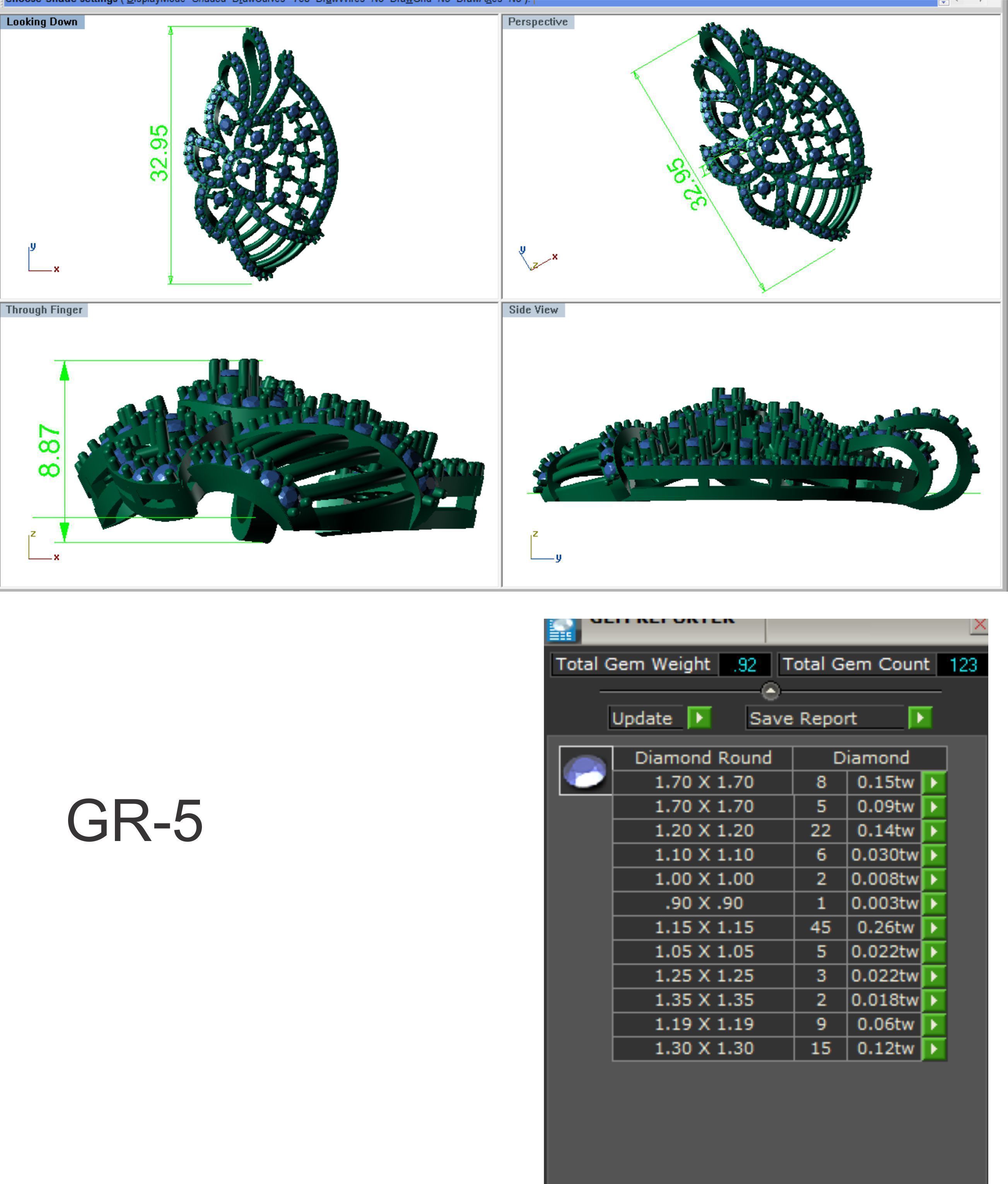 Earrings Pendant Set 3dm STL OBJ FBX Renders Details 3D print model_8