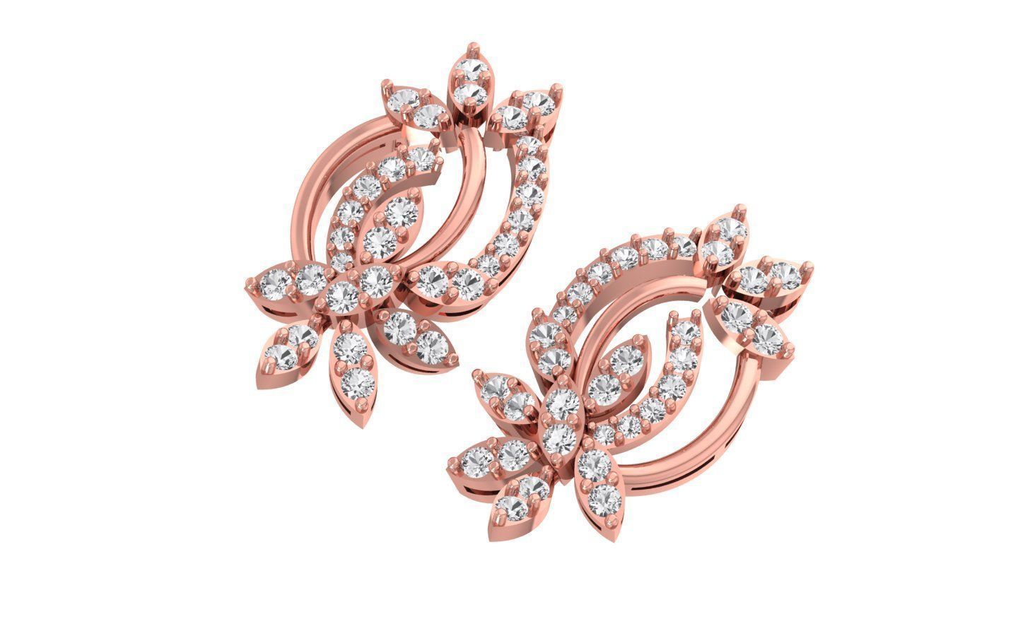 Earrings Pendant Set 3dm STL OBJ FBX Renders Details 3D print model_4