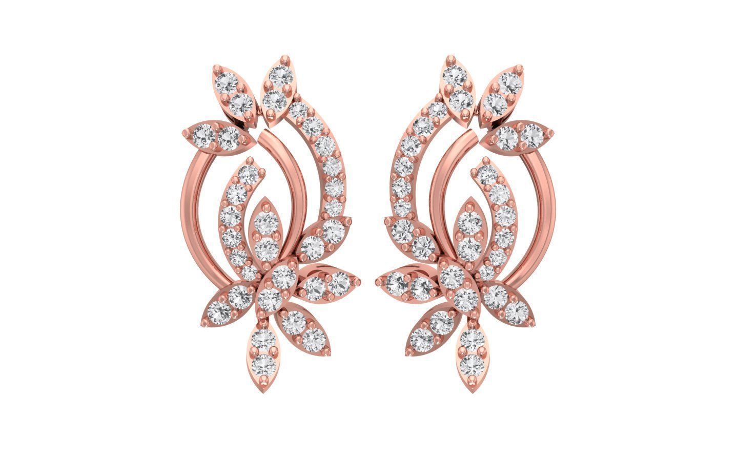 Earrings Pendant Set 3dm STL OBJ FBX Renders Details 3D print model_5