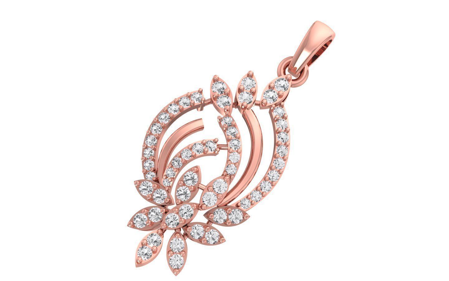 Earrings Pendant Set 3dm STL OBJ FBX Renders Details 3D print model_3