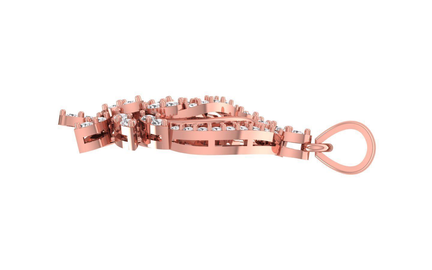 Earrings Pendant Set 3dm STL OBJ FBX Renders Details 3D print model_6