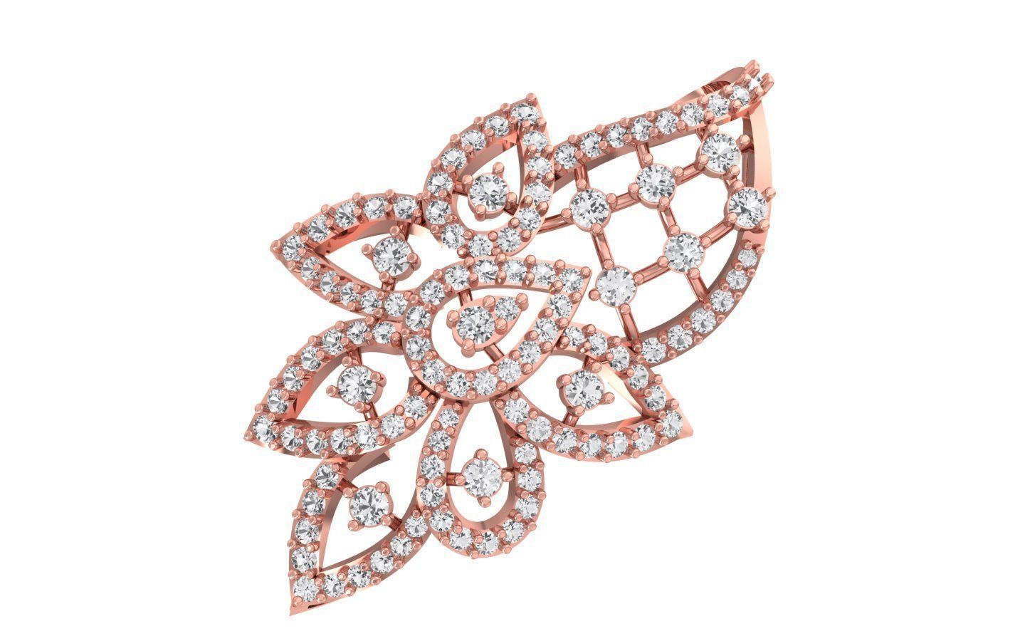 Earrings Pendant Set 3dm STL OBJ FBX Renders Details 3D print model_3