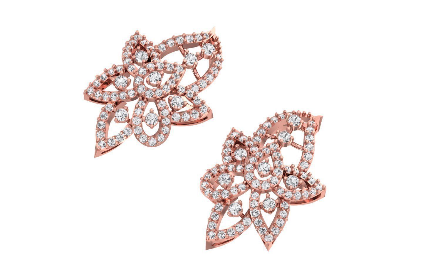 Earrings Pendant Set 3dm STL OBJ FBX Renders Details 3D print model_4