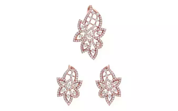 Earrings Pendant Set 3dm STL OBJ FBX Renders Details