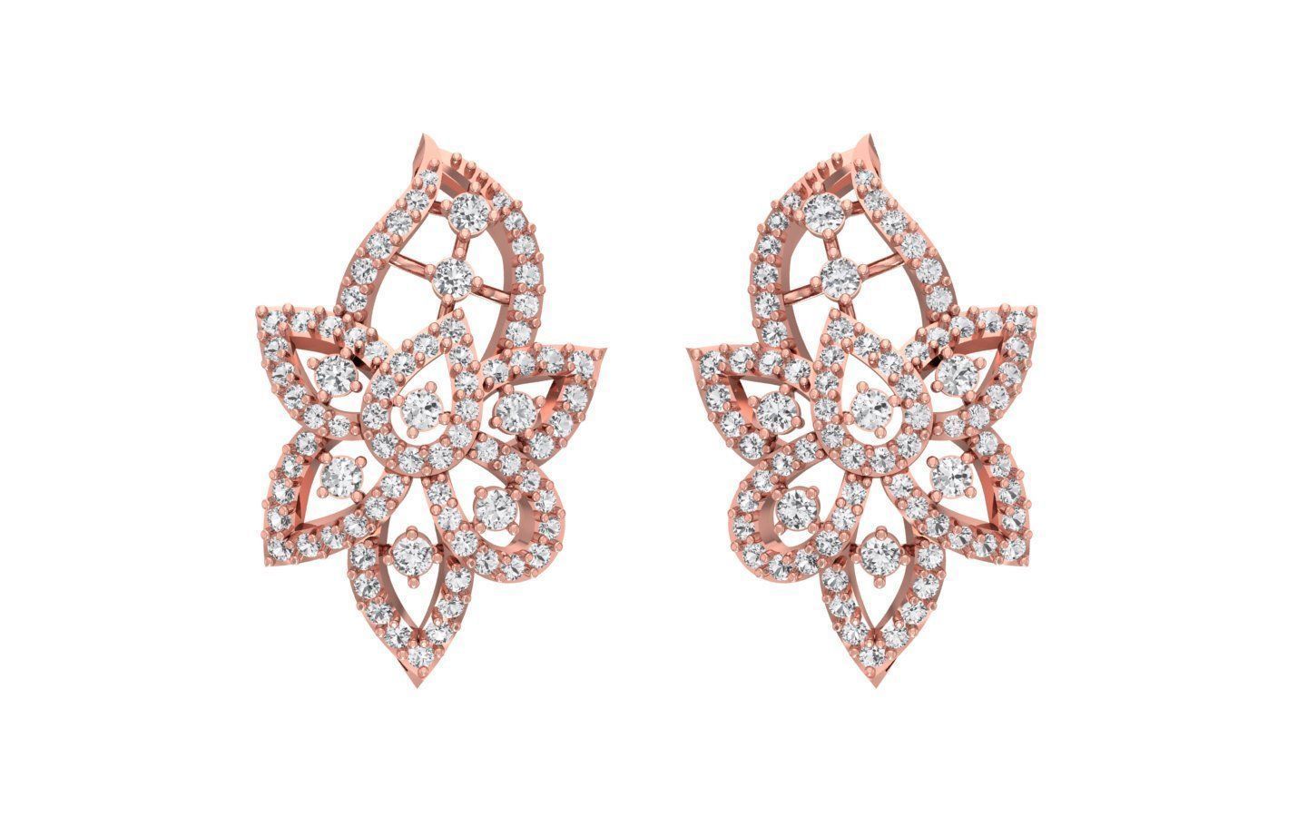 Earrings Pendant Set 3dm STL OBJ FBX Renders Details 3D print model_1