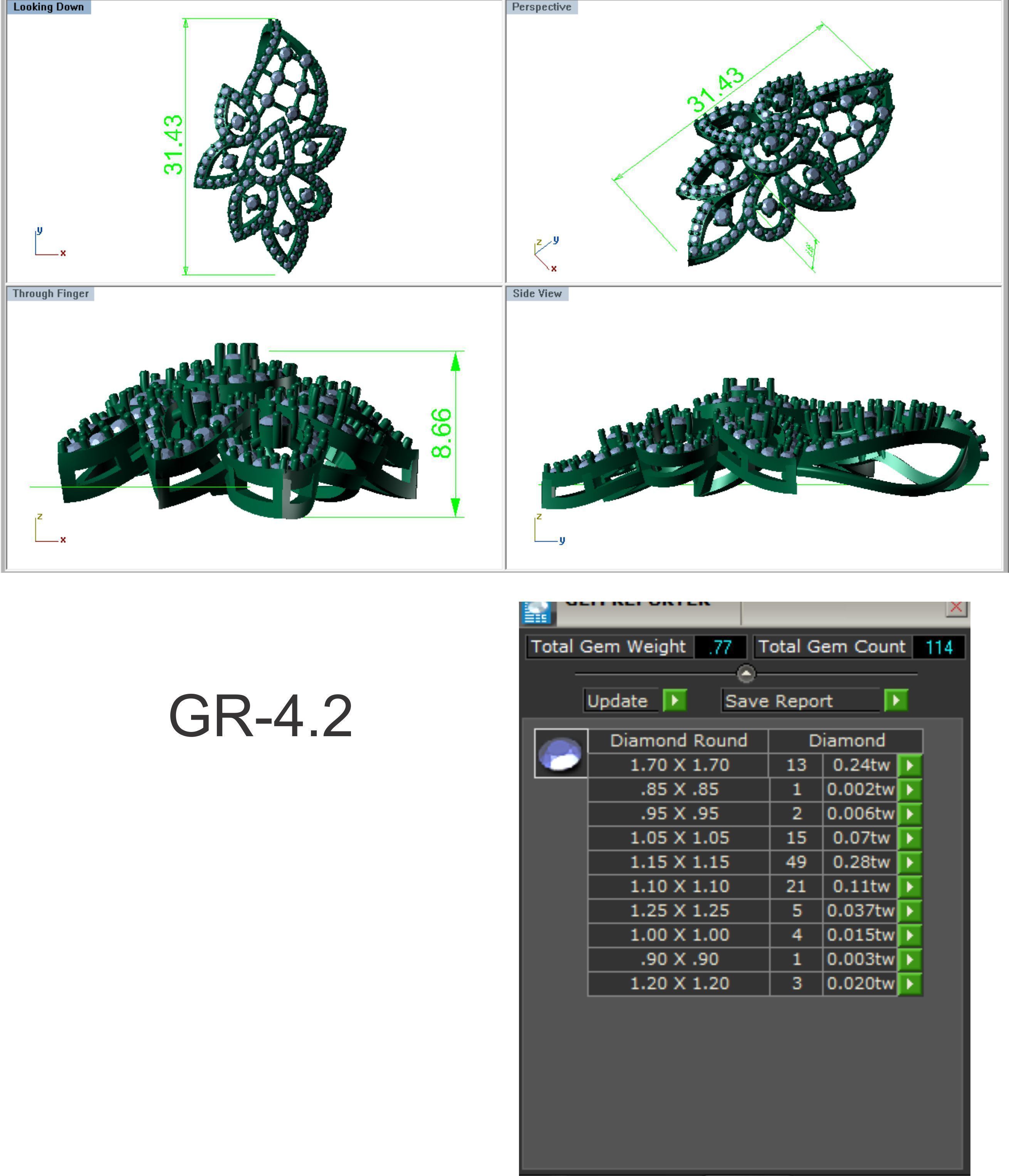 Earrings Pendant Set 3dm STL OBJ FBX Renders Details 3D print model_7