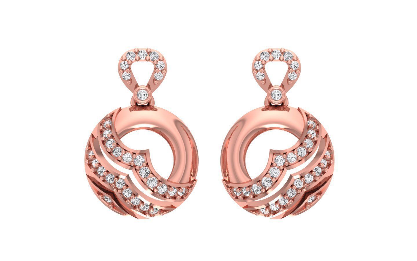 Earrings Pendant Set 3dm STL OBJ FBX Renders Details 3D print model_4