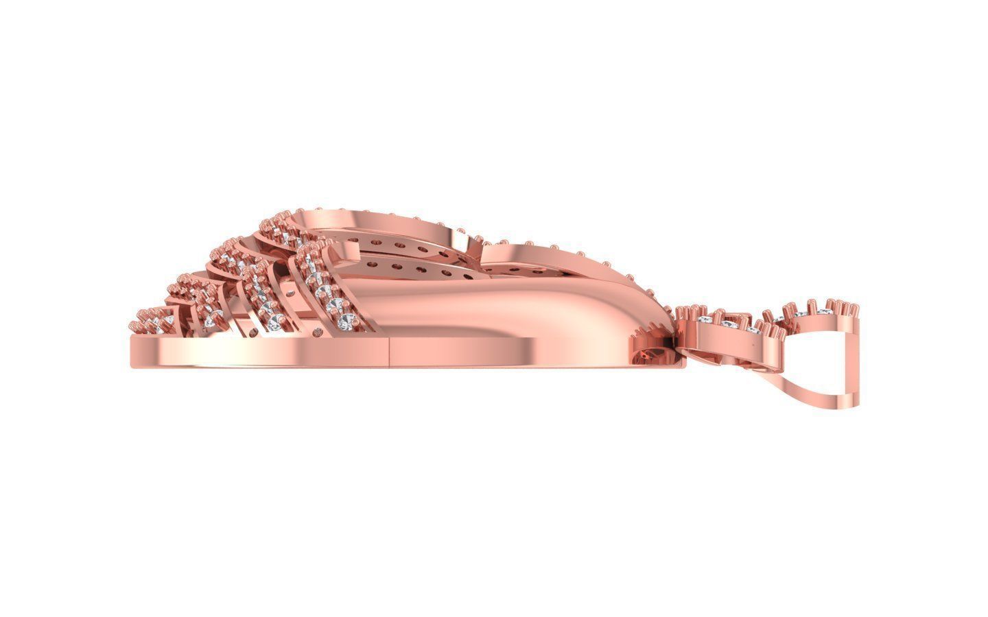 Earrings Pendant Set 3dm STL OBJ FBX Renders Details 3D print model_6