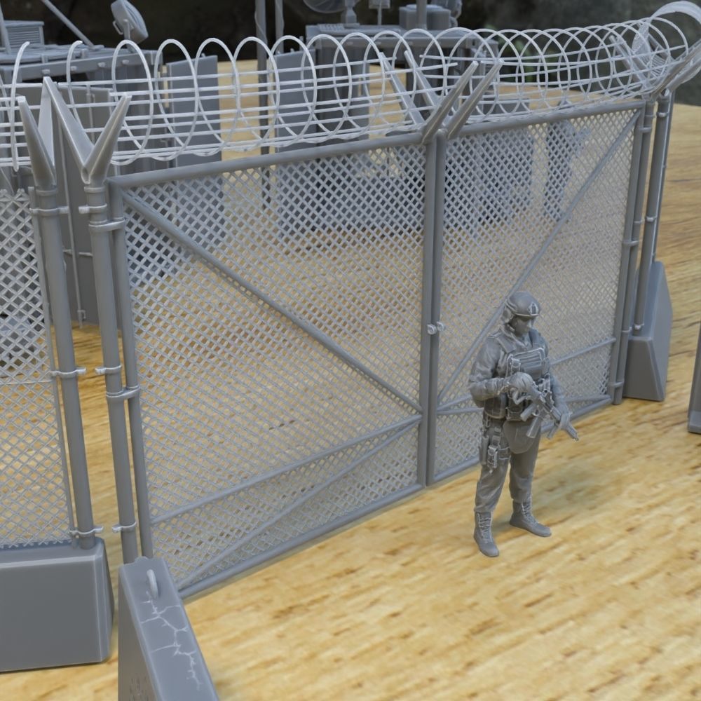 MILITARY MODERN TELECOM SHELTER FOR TABLETOP 1-35 SUPPORTED STL 3D print model_11