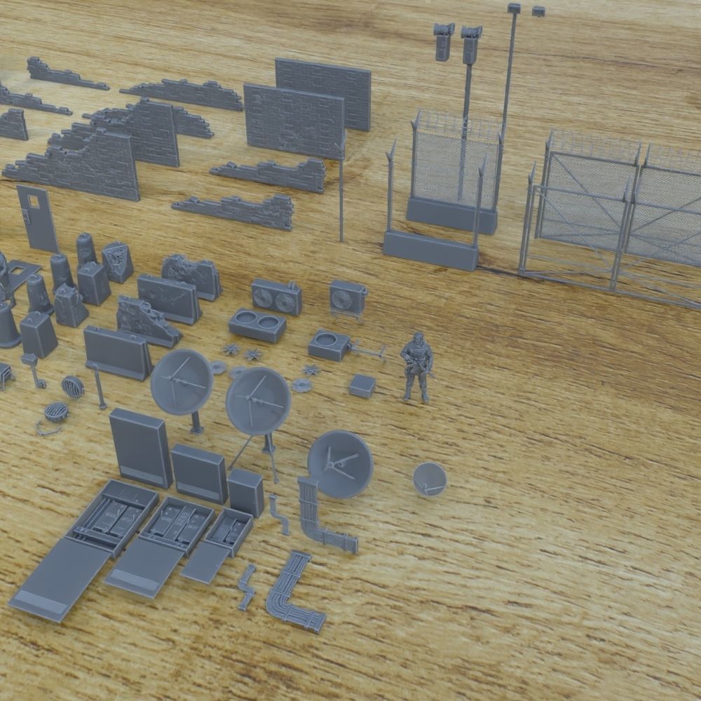 MILITARY MODERN TELECOM SHELTER FOR TABLETOP 1-35 SUPPORTED STL 3D print model_15