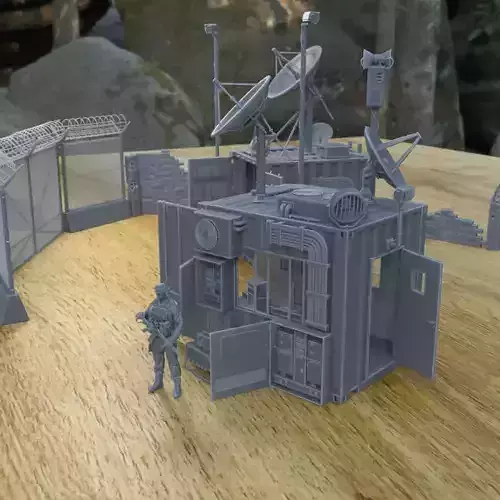 MILITARY MODERN TELECOM SHELTER FOR TABLETOP 1-35 SUPPORTED STL