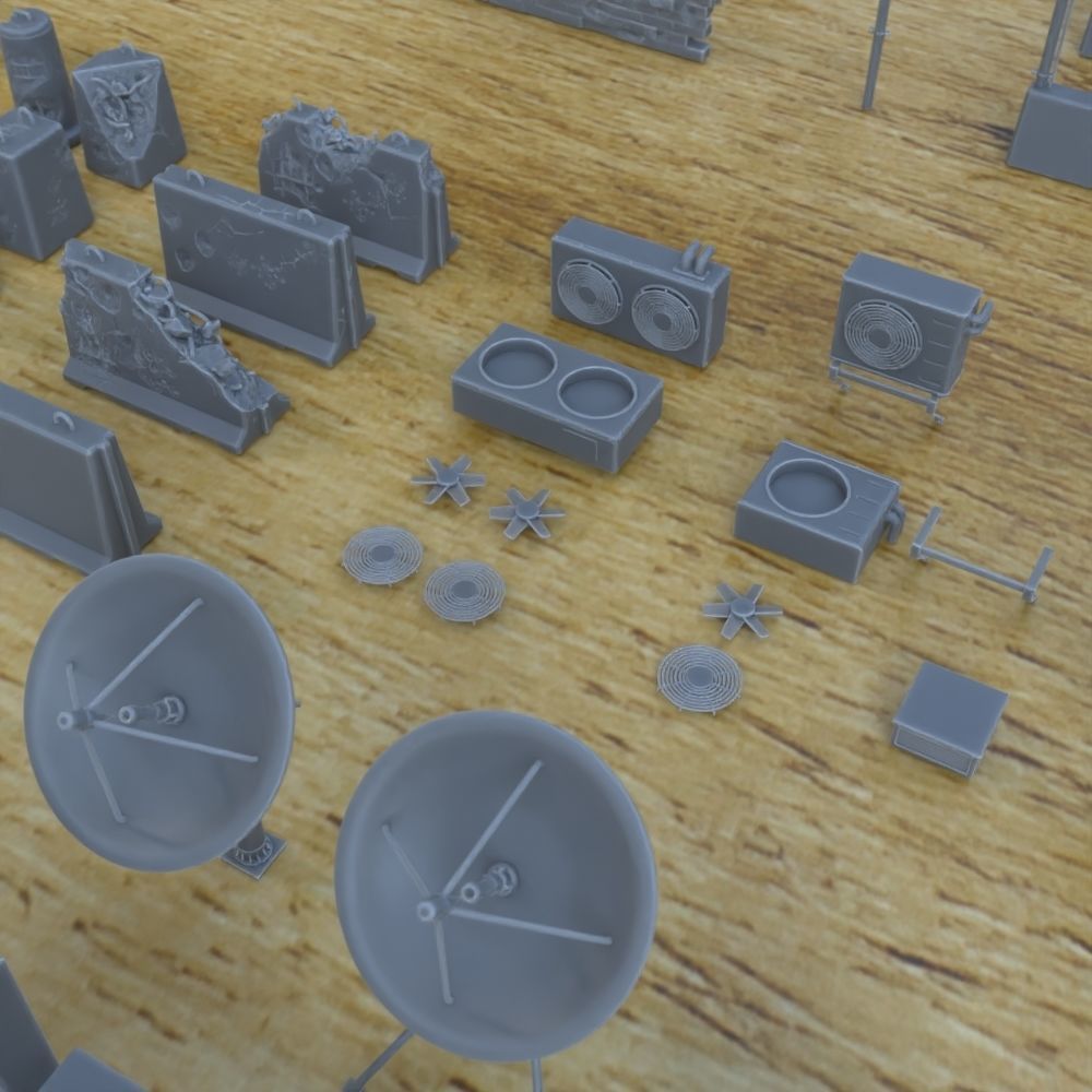 MILITARY MODERN TELECOM SHELTER FOR TABLETOP 1-35 SUPPORTED STL 3D print model_16