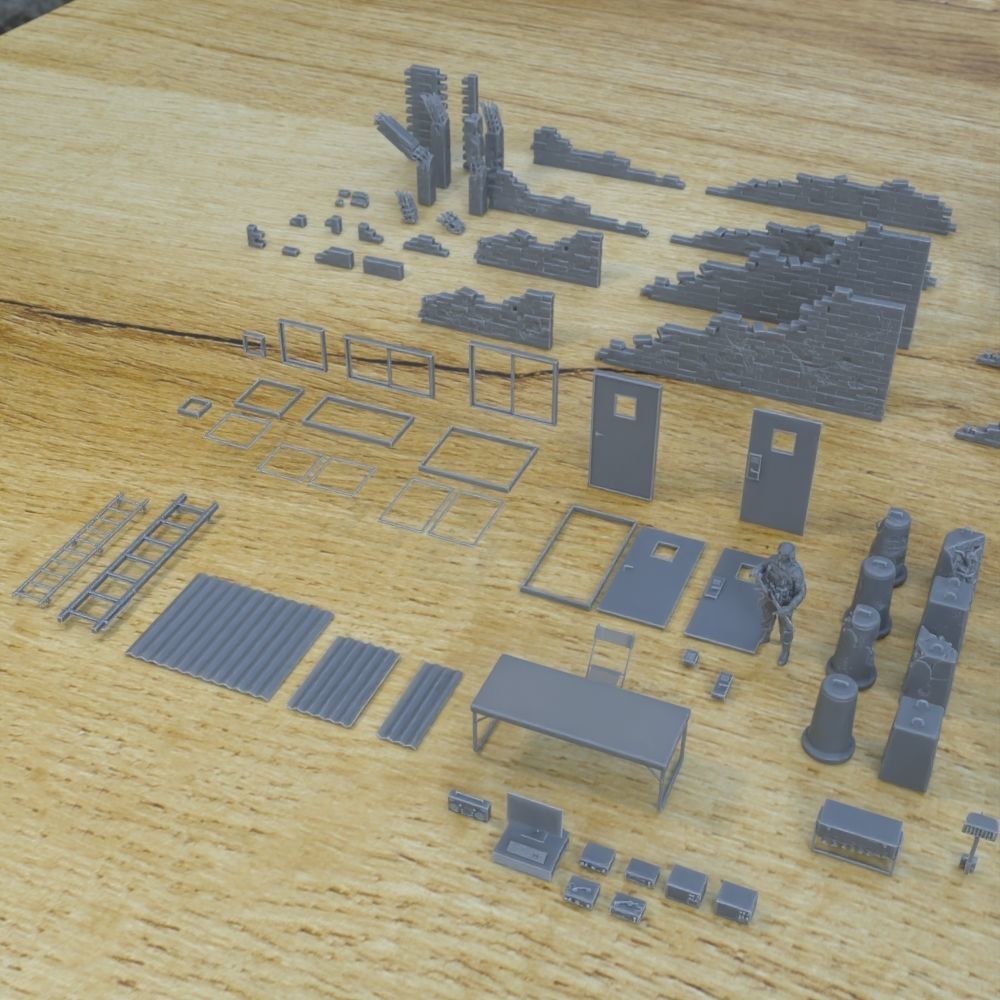 MILITARY MODERN TELECOM SHELTER FOR TABLETOP 1-35 SUPPORTED STL 3D print model_14