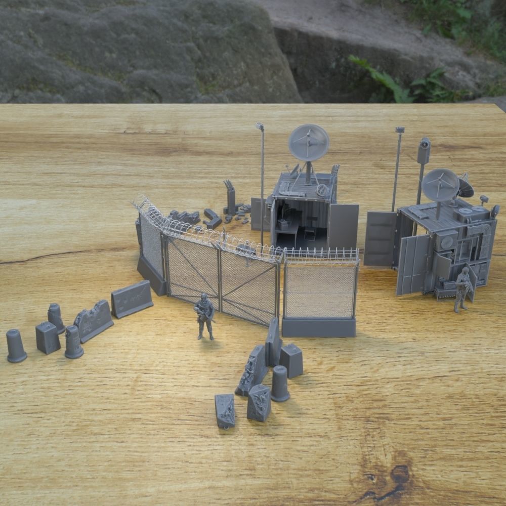 MILITARY MODERN TELECOM SHELTER FOR TABLETOP 1-35 SUPPORTED STL 3D print model_2