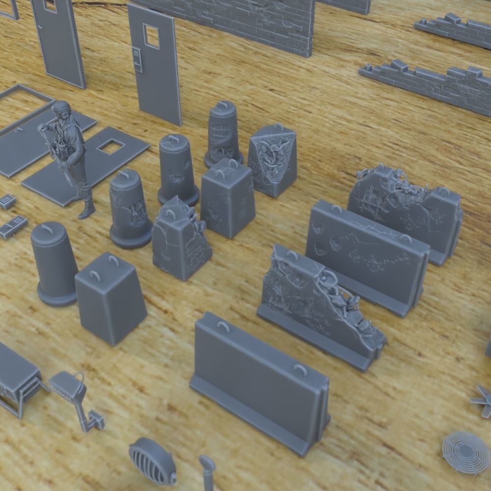 MILITARY MODERN TELECOM SHELTER FOR TABLETOP 1-35 SUPPORTED STL 3D print model_24