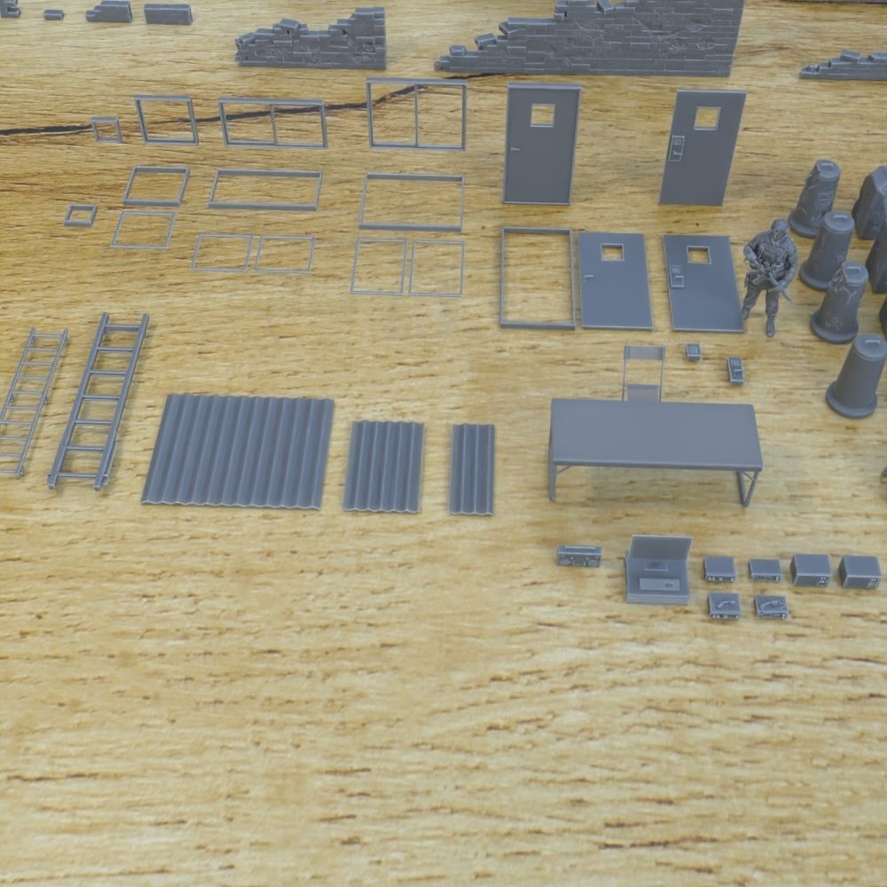 MILITARY MODERN TELECOM SHELTER FOR TABLETOP 1-35 SUPPORTED STL 3D print model_18