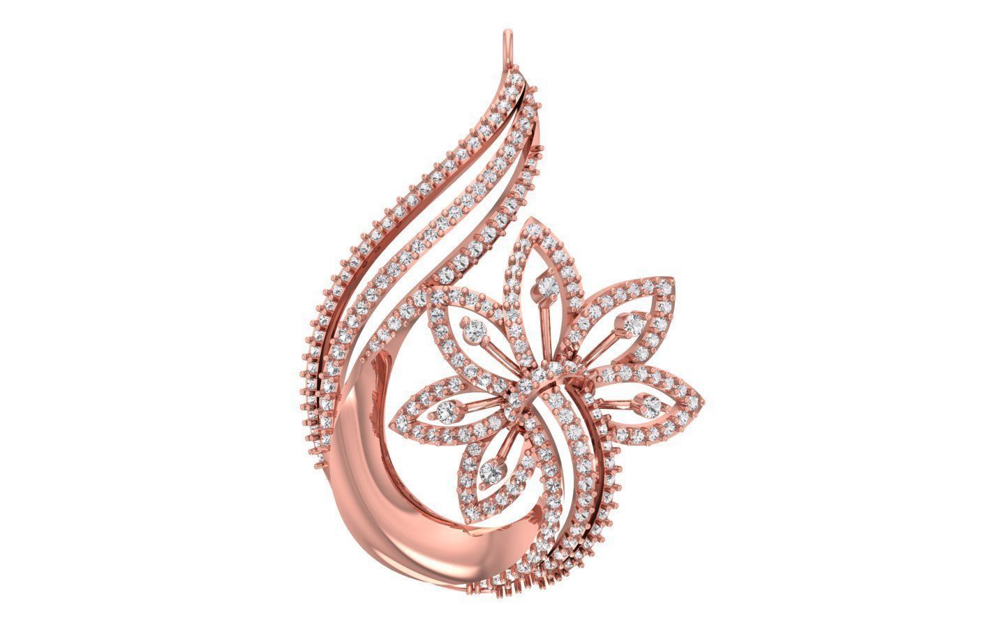 Earrings Pendant Set 3dm STL OBJ FBX Renders Details 3D print model_4