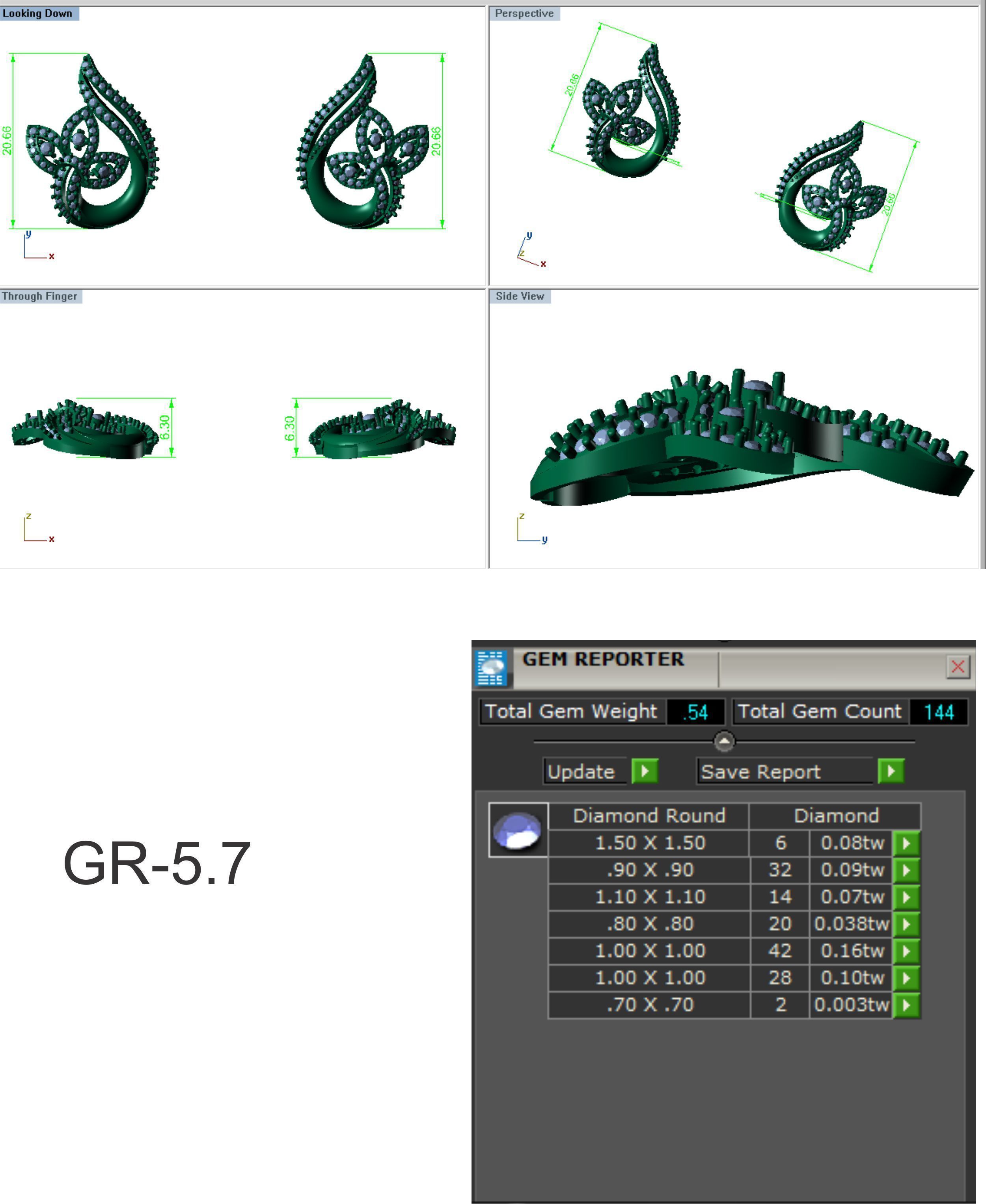 Earrings Pendant Set 3dm STL OBJ FBX Renders Details 3D print model_7