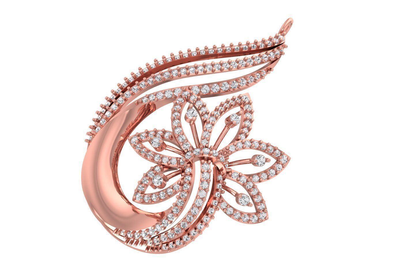 Earrings Pendant Set 3dm STL OBJ FBX Renders Details 3D print model_6