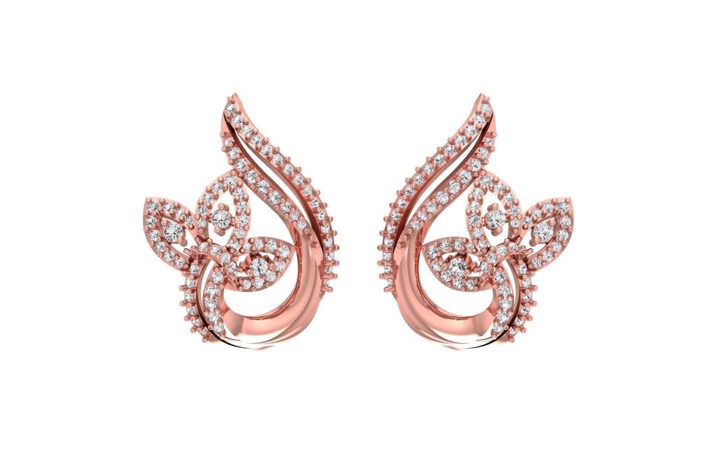 Earrings Pendant Set 3dm STL OBJ FBX Renders Details 3D print model_3