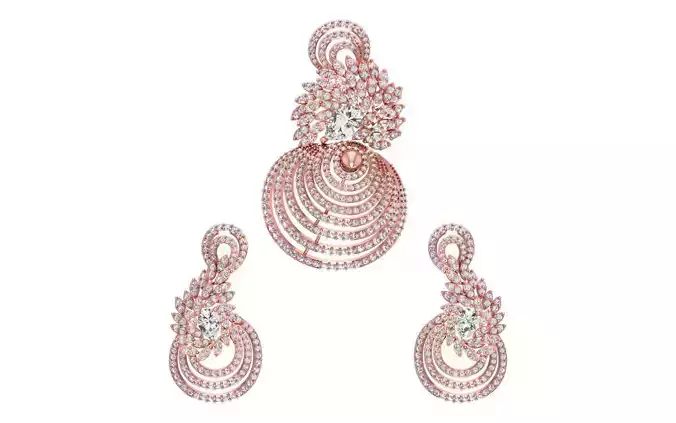 Earrings Pendant Set 3dm STL OBJ FBX Renders Details