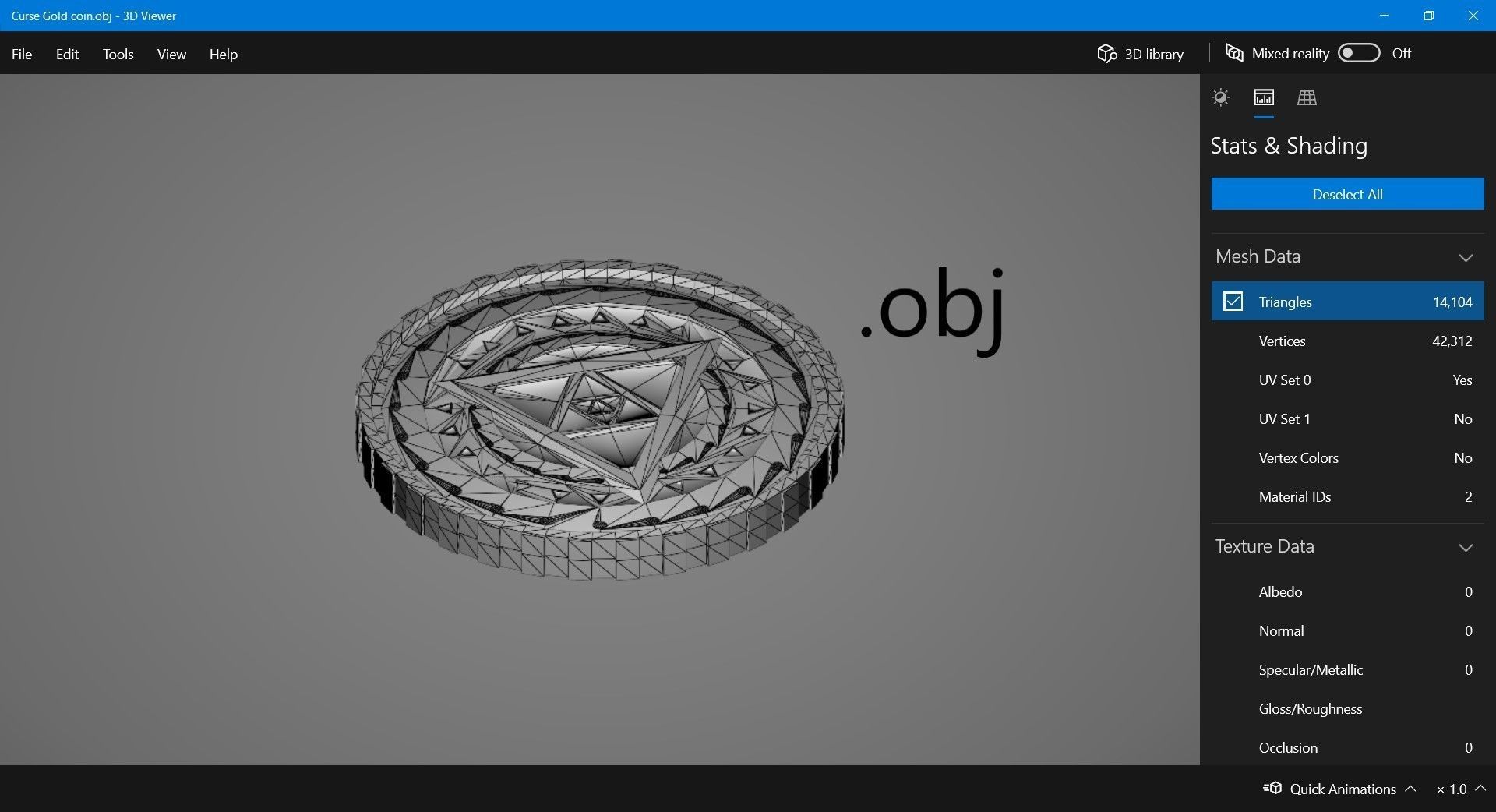 Gold coin Low-poly 3D model_6