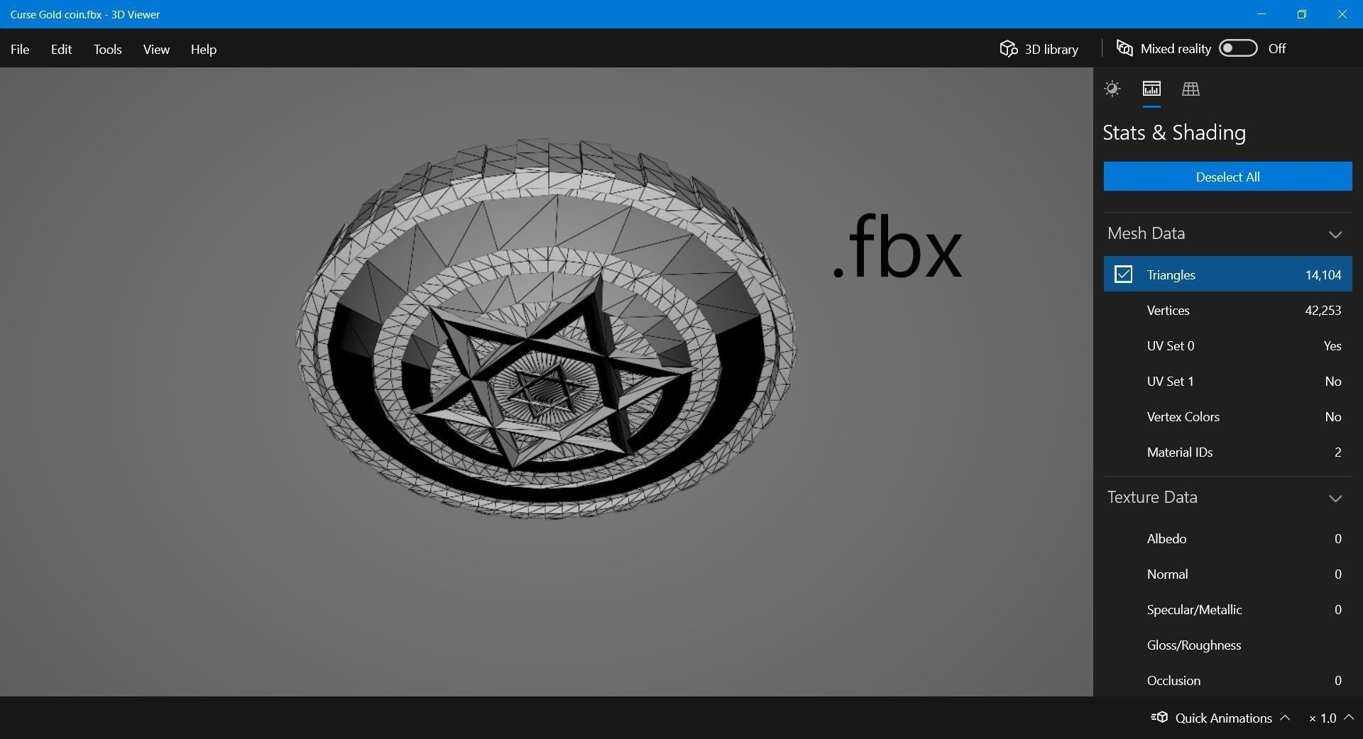 Gold coin Low-poly 3D model_9