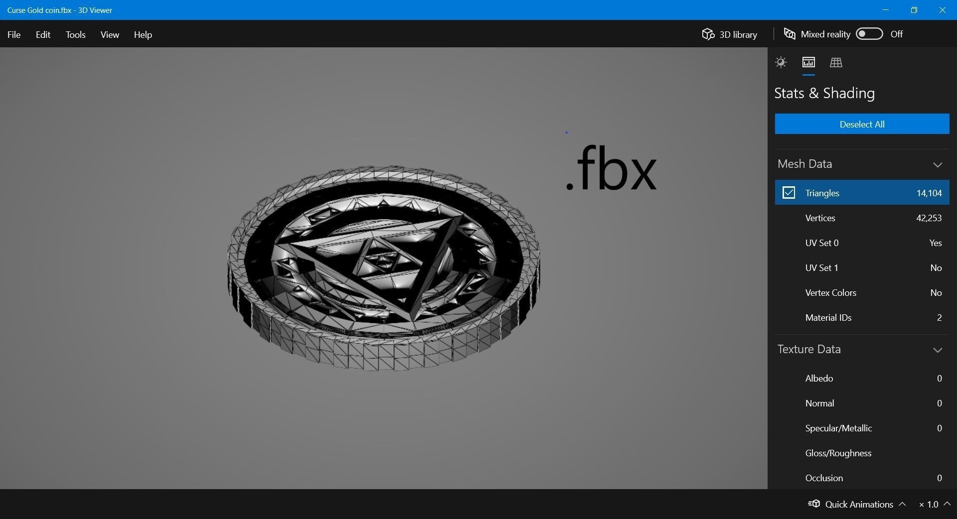 Gold coin Low-poly 3D model_5