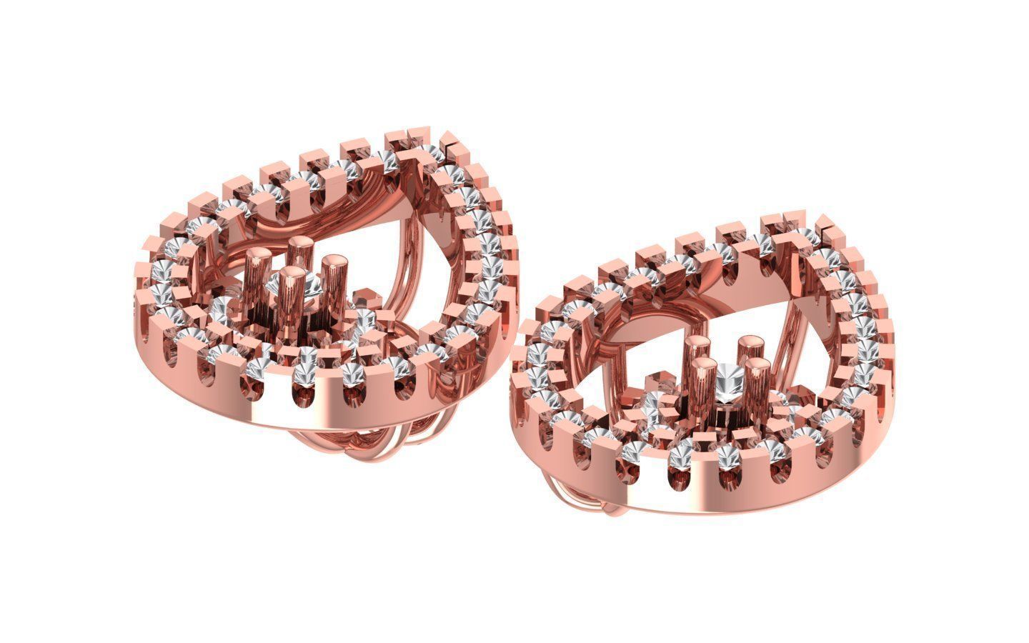 Earrings Pendant Set 3dm STL OBJ FBX Renders Details 3D print model_5