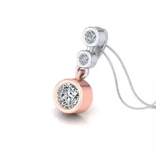 pendant sapphire in rose gold